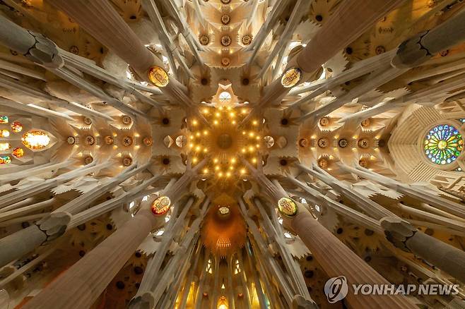 사그라다 파밀리아의 돔 [EPA 연합뉴스 자료사진 재판매 및 DB 금지]
