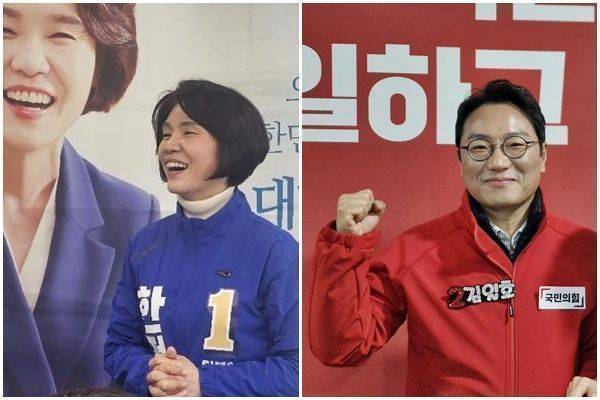 22대 총선에서 서울 강서병에 출마한 더불어민주당 한정애(사진 왼쪽) 후보와 국민의힘 김일호 후보 ⓒ페이스북