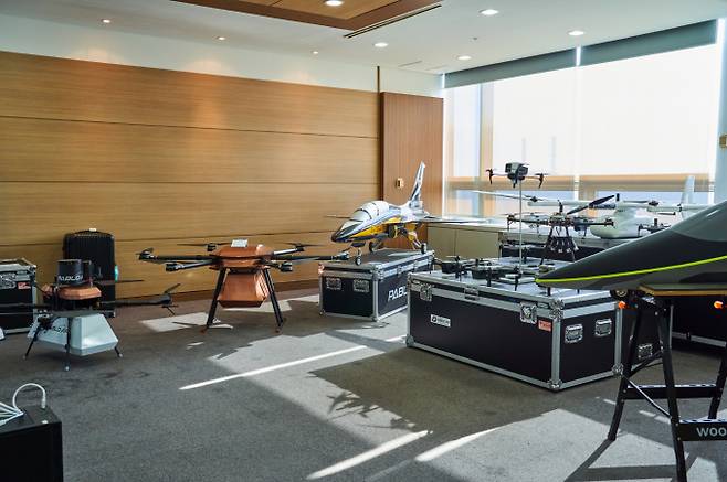 파블로항공의 주요 제품들이 전시돼 있다.  /사진=파블로항공