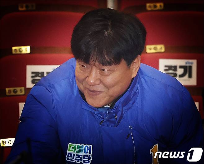 양문석 더불어민주당 경기 안산갑 후보가 지난 17일 오전 서울 여의도 국회 의원회관에서 열린 제22대 총선 후보자 대회에 참석하고 있다.ⓒ News1 송원영 기자