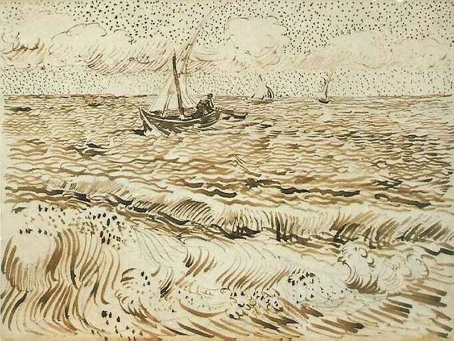빈센트 반 고흐의 그림 ‘바다의 고기잡이배’(1888). 위키아트 제공