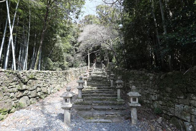 쓰시마 번주의 묘소 반쇼인(万松院)으로 들어가는 돌계단. 입장료 300엔. ⓒ박준규