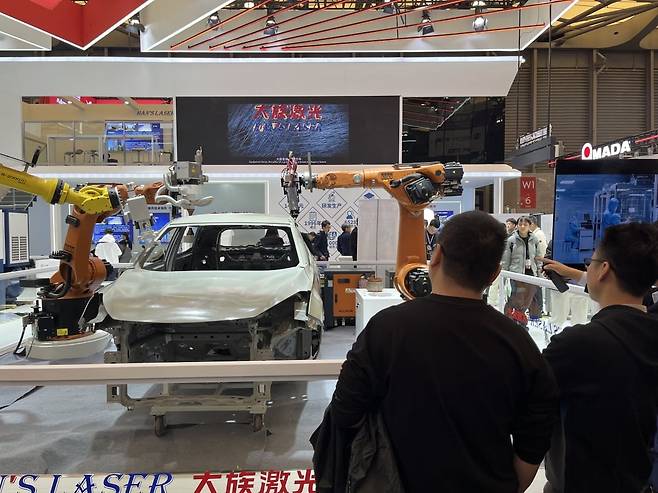 중국 레이저 장비 업체 '한스레이저'. 박의명 기자