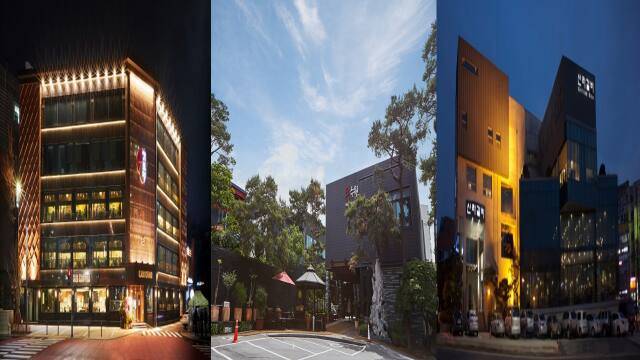 가보정, 본수원갈비, 신라갈비(왼쪽부터)