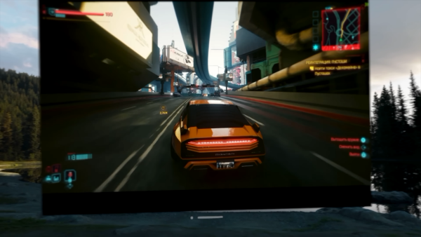 비전 프로로 사이버펑크2077을 플레이하는 모습[출처: Wylsacom 유튜브]