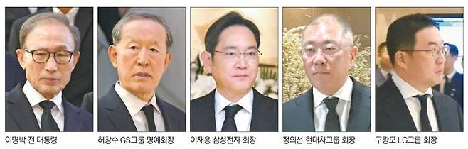 "재계에 큰 획을 그은 분"… 이재용·정의선·구광모