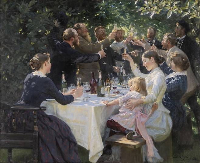 페데르 세베린 크뢰이어가 묘사한 파티. 1888년 작품. [사진출처=예테보리 미술관]