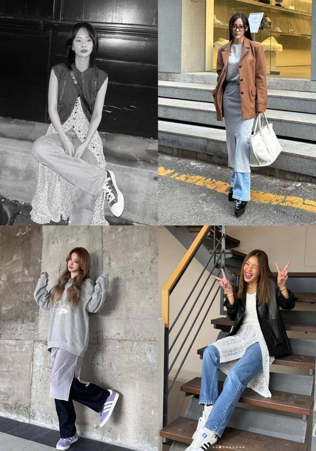 원피스, 스커트 레이어드 스타일. 우주소녀 설아, 효민, (여자)아이들 우기, 오마이걸 미미 SNS