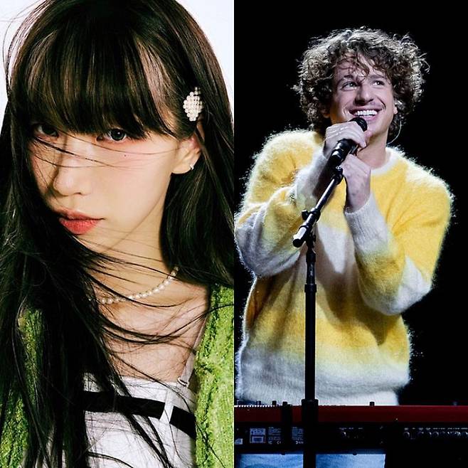 왼쪽부터 안무가 바다, 팝스타 찰리 푸스.&nbsp;