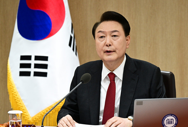 윤석열 대통령이 지난달 19일 서울 용산 대통령실청사에서 열린 국무회의에서 발언하고 있다. 김지훈 기자
