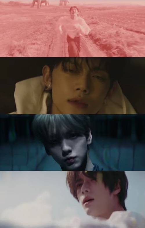 뮤직비디오는 안개 낀 들판 위로 한 줄기 빛이 지나가는 묘한 분위기로 시작된다.  사진=‘데자뷰’ 뮤직비디오 캡처