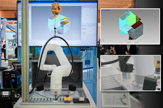 아크센서와 3차원 카메라를 이용한 용접선 추종 및 용접 특이점 추출 장면 (사진=뉴로메카)