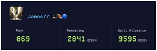 개인의 랭크와 하루에 주어지는 할당 팁.