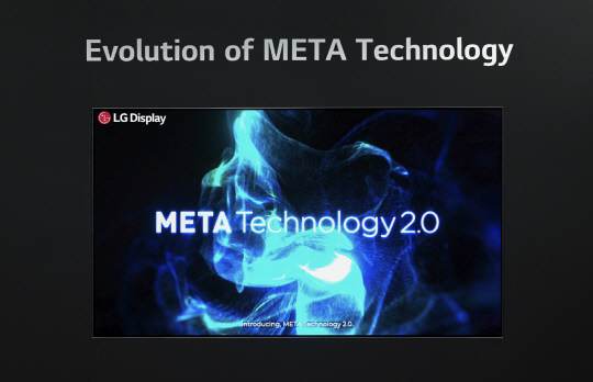 '메타 2.0 패널' 제품 모습. LG디스플레이 제공