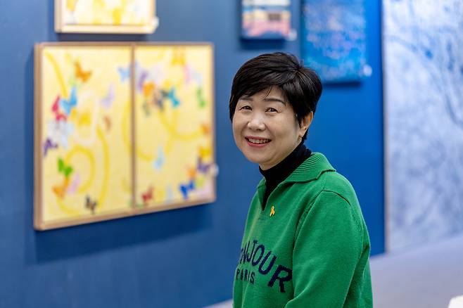2학년 7반 허재강 학생 엄마 윤옥자씨가 4.16기억전시관에서 카메라를 바라보고 있다. ⓒ시사IN 박미소