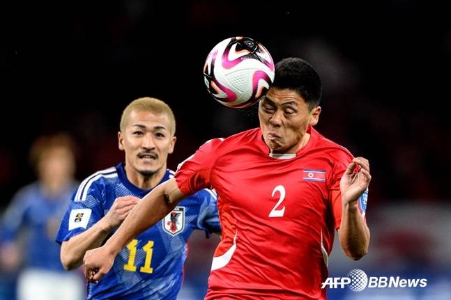 북한-일본 경기 장면. /AFPBBNews=뉴스1