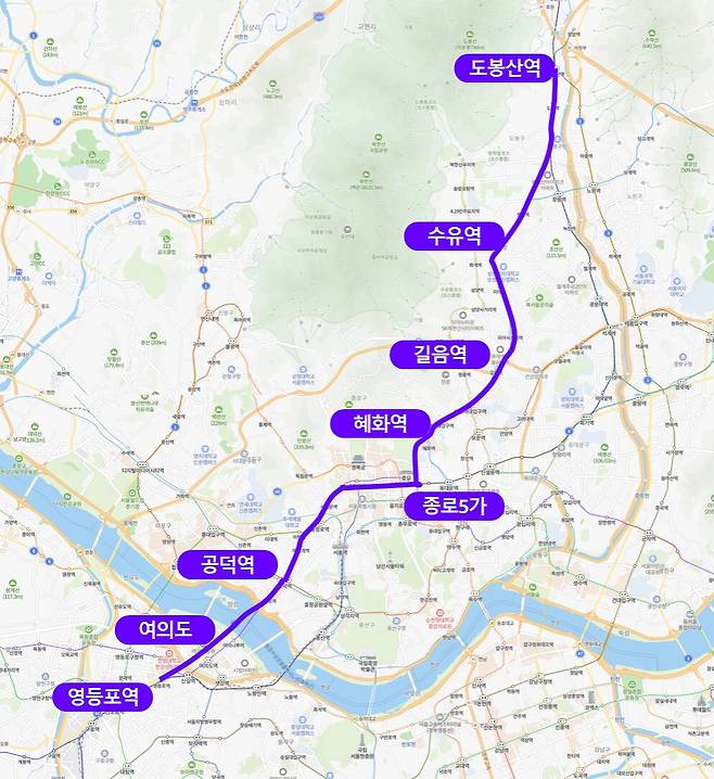 10월부터 운행할 새벽 자율주행버스 예상 노선도. /서울시