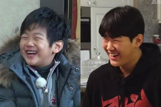 과거 '아빠 어디가' 예능에 출연했던 이종혁 아들 준수(왼쪽), 준수의 현재 모습. 사진 MBC·유튜브 방송 캡처
