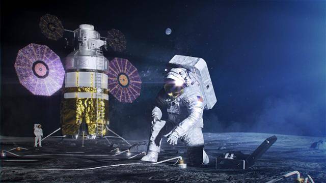 미국 항공우주국(NASA·나사)이 추진하고 있는 유인 달 탐사 프로젝트 '아르테미스(Artemis) 계획'의 상상도. 이 계획을 통해 나사는 달에 유인기지와 HPR을 지을 예정이다. 나사 제공