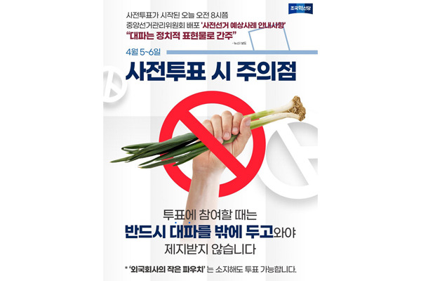 ▲ 조국혁신당 사전투표 홍보물.