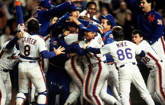 1986년 두번째 월드시리즈 우승에 성공한 뉴욕 메츠 <출처 : Gettyimages>