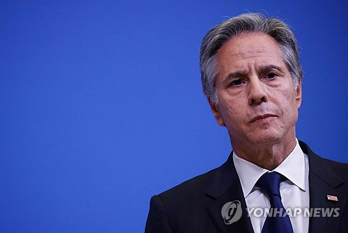 나토 외교장관회의 참석한 미 국무장관 [AFP 연합뉴스 자료사진. 재판매 및 DB 금지]