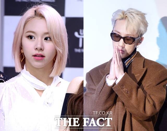 트와이스 채영(왼쪽)과 자이언티가 열애 중이다. /더팩트 DB