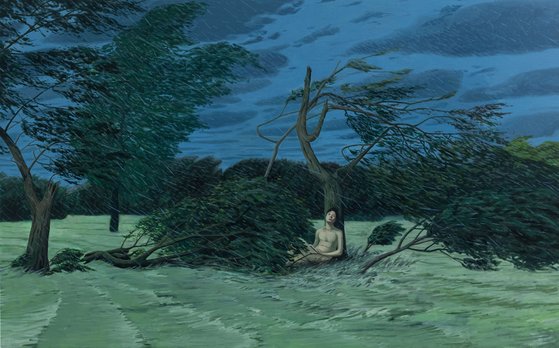 아트부산에서 갤러리 인이 소개할 강철규의 '죽은 눈', 2021, Oil on Canvas, 73 x 117cm. [사진 아트부산]