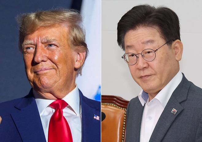 도널드 트럼프 전 대통령과 이재명 민주당 대표./로이터 · 연합뉴스