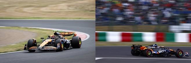 2024 F1 일본 그랑프리 트랙을 달리고 있는 뷰즈 X 맥라렌 ‘드리븐 바이 체인지(Driven by Change)’ 리버리/사진제공=뷰즈X 맥라렌 포뮬라 1 팀 "드리븐 바이 체인지(Driven by Change)