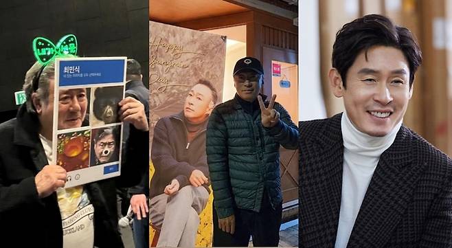 (왼쪽부터) 최민식. 이성민. 설경구. 쇼박스 SNS 캡쳐. 온라인 커뮤니티 캡쳐. 씨제스 스튜디오 제공.