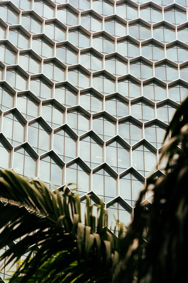벌집 모양의 호텔 외관