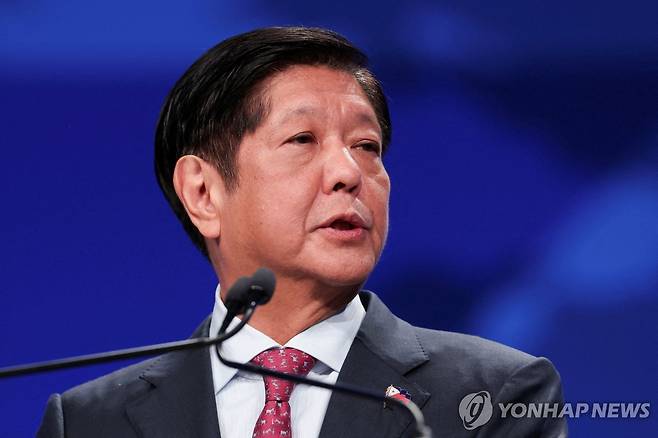 마르코스 필리핀 대통령 2023년 11월 15일(현지시간) 미국 샌프란시스코에서 열린 아시아태평양경제협력체(APEC) 정상회의에 참석한 페르디난드 마르코스 필리핀 대통령. 2024.4.9
[로이터 연합뉴스 자료사진, 재판매 및 DB 금지]