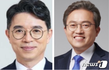 제22대 총선 강원 원주 을 선거구의 국민의힘 김완섭 후보와 더불어민주당 송기헌 후보. (뉴스1 DB)