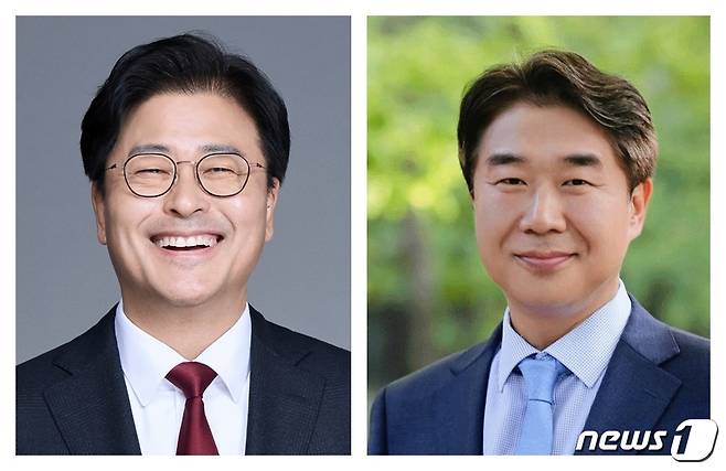 경기 고양병 선거구, 왼쪽부터 국민의힘 김종혁, 민주당 이기헌 후보.