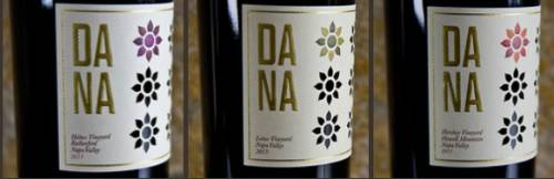 다나의 싱글빈야드 와인 왼쪽부터 헬름스 빈야드, 로터스 빈야드, 허쉬 빈야드