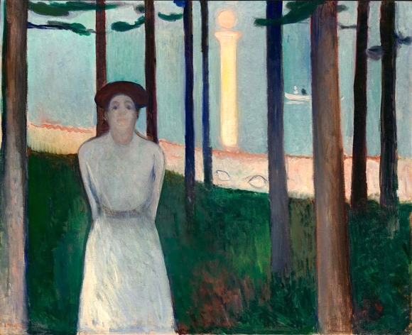 뭉크, ‘여름밤의 꿈, 목소리’, 1893, 캔버스에 유채, 88x108cm, 보스턴 미술관.