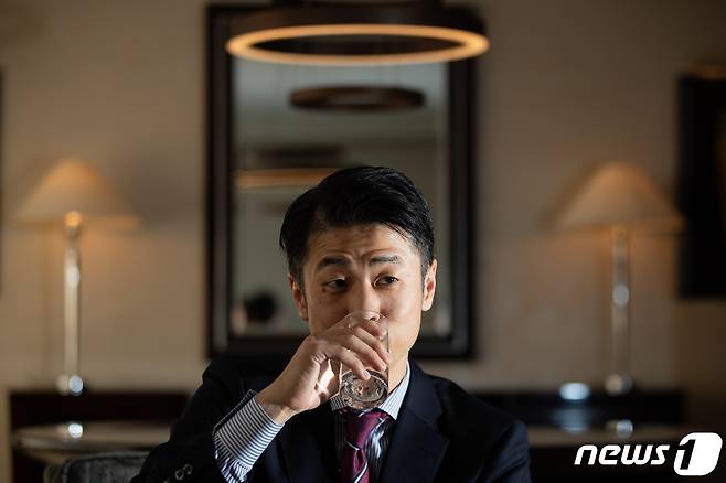올해 3월 한국을 찾은 타카노 요시유키 라쿠텐 트래블 대표가 뉴스1과 인터뷰하고 있다. 2024.3.8/뉴스1 ⓒ News1 유승관 기자