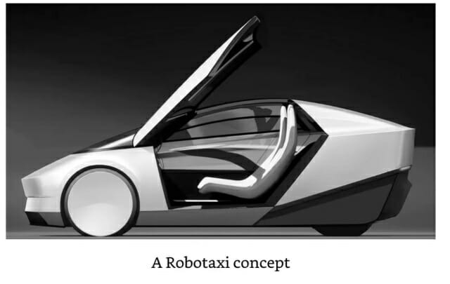 일론 머스크 평전에서 공개된 테슬라 로보택시 컨셉