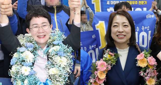 대전에서 지역구 첫 여성 국회의원들이 탄생했다. 사진은 박정현 당선인과 황정아 당선인. /사진= 뉴스1