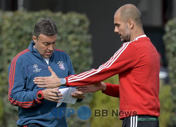 바이에른 뮌헨 시절에도 함께한 펩 감독(오른쪽)과 토렌트 감독. ⓒAFPBBNews = News1