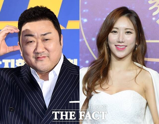 마동석(왼쪽)과 예정화가 오는 5월 결혼식을 올린다. /더팩트 DB