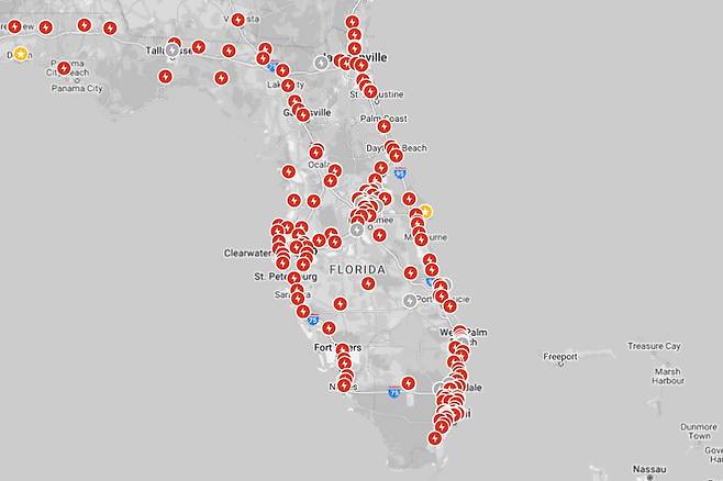 플로리다의 슈퍼차저 위치 현황
