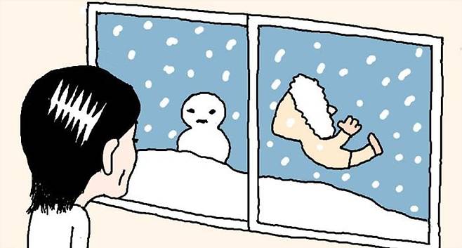 눈이 왔다고 아이들이 신났다. 도서관 밖 언덕에서는 새해 아침 일찍부터 썰매를 끌고 미끄럼을 탄다. 벌써 들어왔을 아이들이 한참을 지나도 들어오지 않고 눈썰매에 빠져 있다.