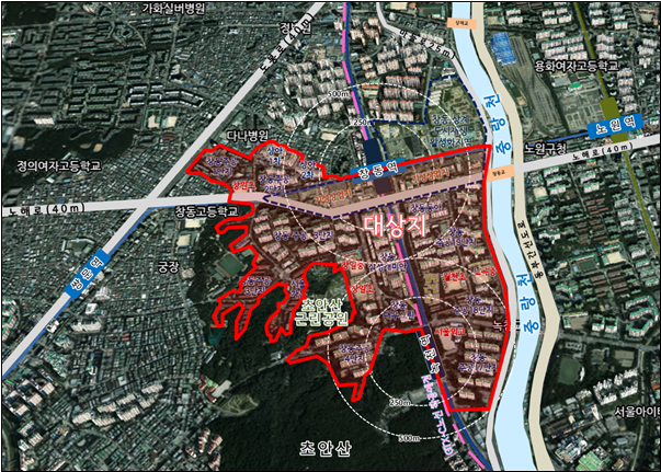 창동·상계 택지개발지구 일대 위치도 [사진출처=도봉구]