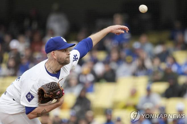 다저스 선발 제임스 팩스턴 [AP=연합뉴스]