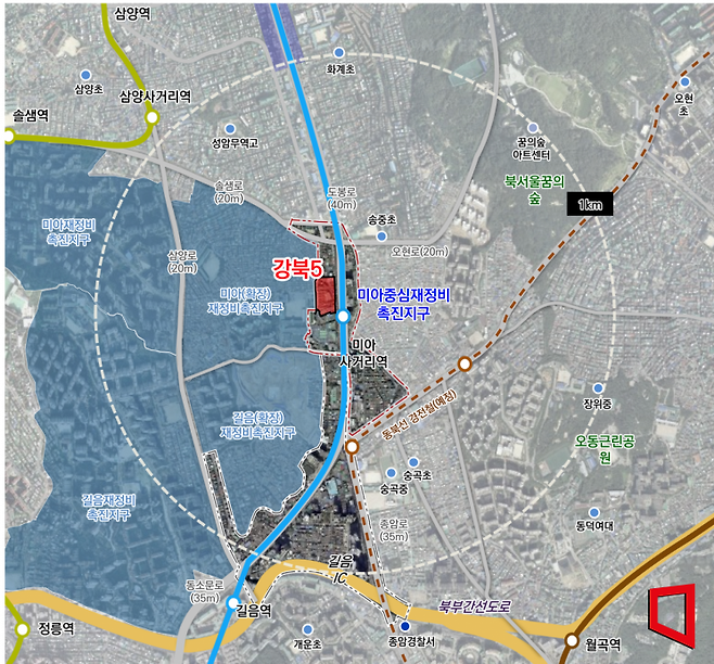 강북5구역 위치도(자료제공=서울시)