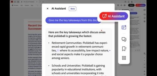 어도비 AI 어시스턴트 구동 예시. <출처=어도비 홈페이지>