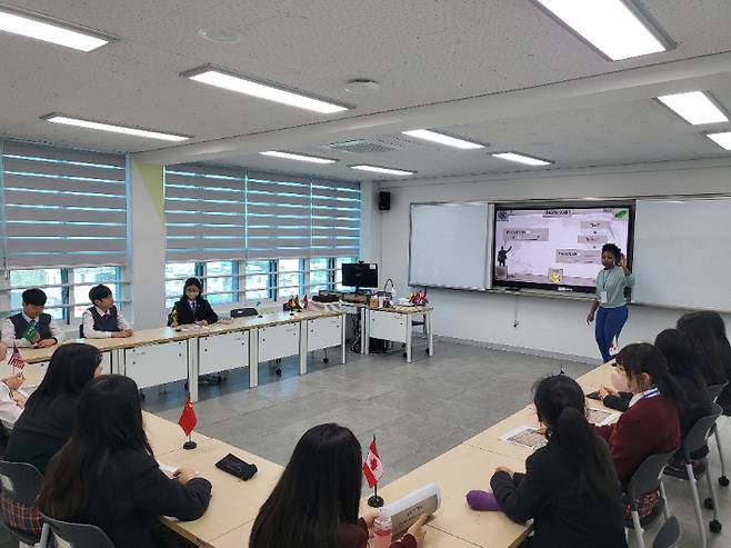 헤운대영어교육거점센터의 수업 모습. 부산시교육청 제공