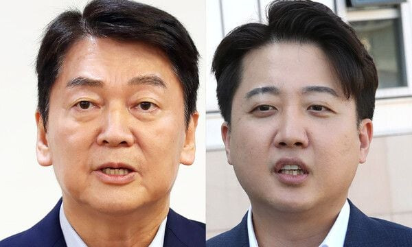 왼쪽부터 안철수 국민의힘 의원과 이준석 전 국민의힘 대표. / 뉴시스